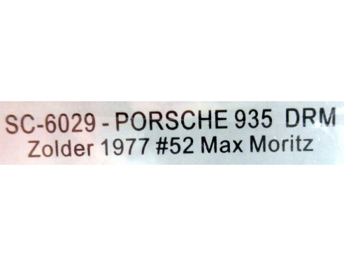 PORSCHE 935 DRM ZOLDER 1977 Nº52 JAGERMEISFTER REF.SC6029 SCALEAUTO