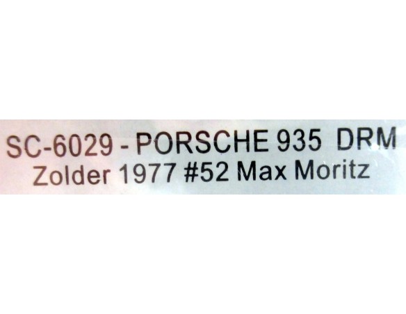 PORSCHE 935 DRM ZOLDER 1977 Nº52 JAGERMEISFTER REF.SC6029 SCALEAUTO
