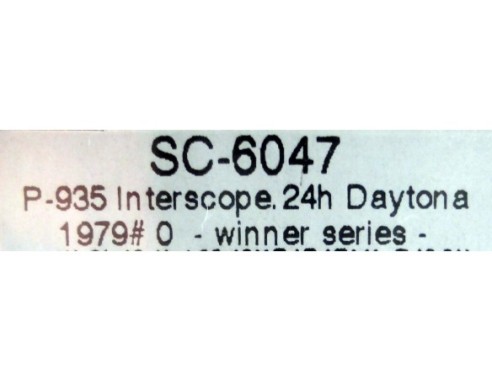 PORSCHE 935 INTERSCOPE 24h DAYTONA 1979 Nº0 WINNER SERIES REF.6047 SCALEAUTO