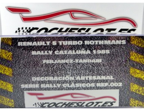 RENAULT 5 ROTHMANS ED.LM FOROSLOT VALENCIA ABRIL 2019 TECNITOYS