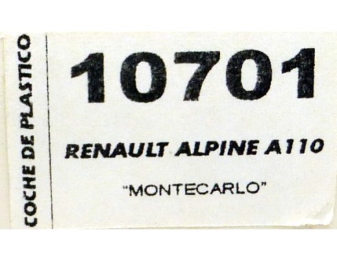 RENAULT ALPINE A110 MONTECARLO  REF.10701 TEAM SLOT