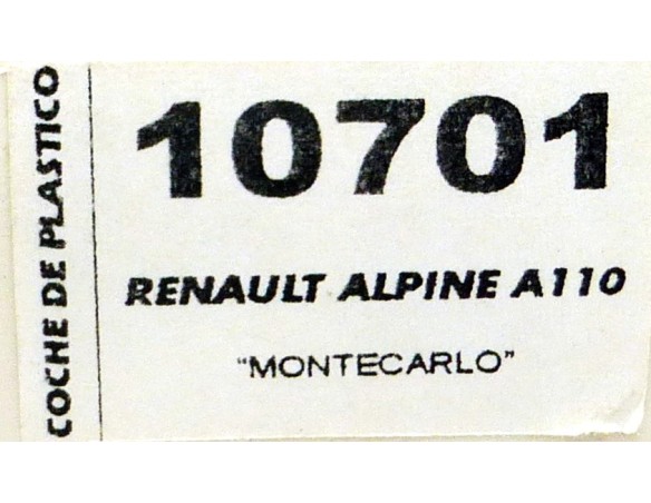 RENAULT ALPINE A110 MONTECARLO  REF.10701 TEAM SLOT