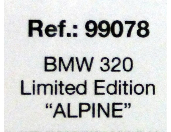 BMW 320i EDICION LIMITADA 800 UNIDADES ALPINE REF.99078 FLY