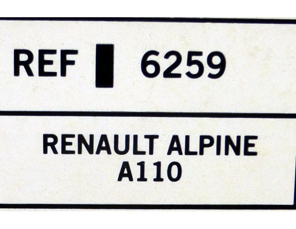 RENAULT ALPINE A110 REF.6259 TECNITOYS
