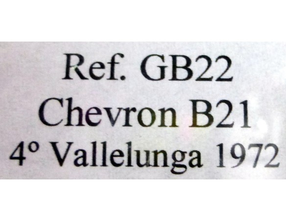 CHEVRON B21 JUNCADELLA 4º VALLELUNGA 1972 REF.GB22 FLY