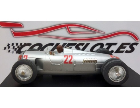 AUTO UNION TYPE C DOBLE RUEDA TRASERA 1936 PLATA  REF.CV 012 PIN-KAR