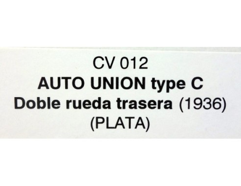 AUTO UNION TYPE C DOBLE RUEDA TRASERA 1936 PLATA  REF.CV 012 PIN-KAR