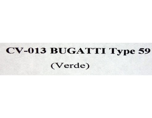 BUGATTI TYPE 59 VERDE REF.CV 013 PINK-KAR