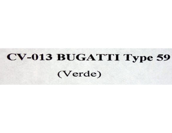 BUGATTI TYPE 59 VERDE REF.CV 013 PINK-KAR