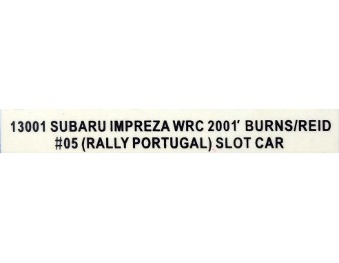Subaru “Impreza”	WCR 2001 REF.13001 SLOT CAR AUTOART