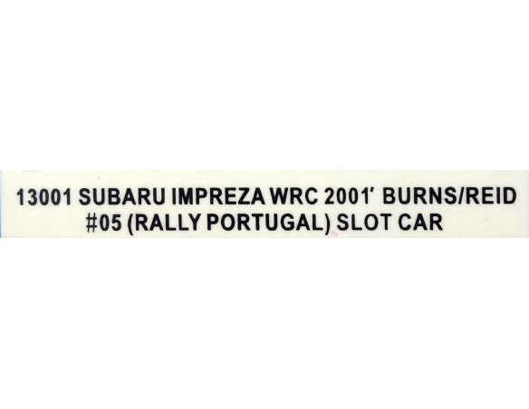 Subaru “Impreza”	WCR 2001 REF.13001 SLOT CAR AUTOART