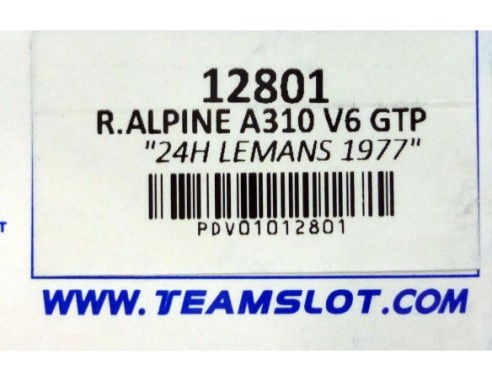 RENAULT ALPINE A310 V6 GTP LE MANS 77 REF.12801 TEAM SLOT